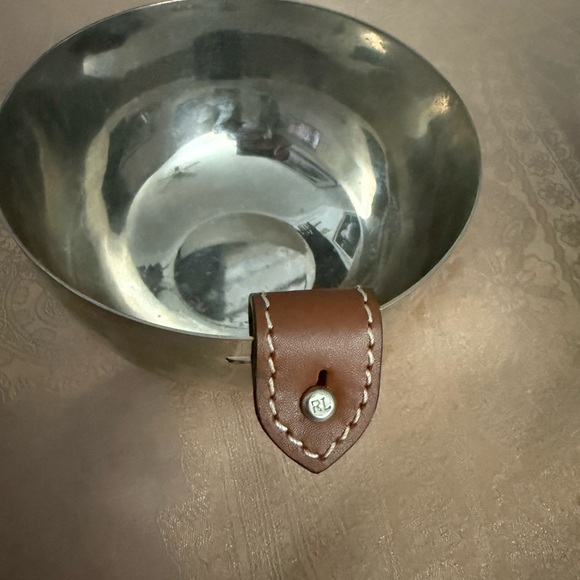 Ralph Lauren Nut Bowl silver and Tan - Picture 3 of 6